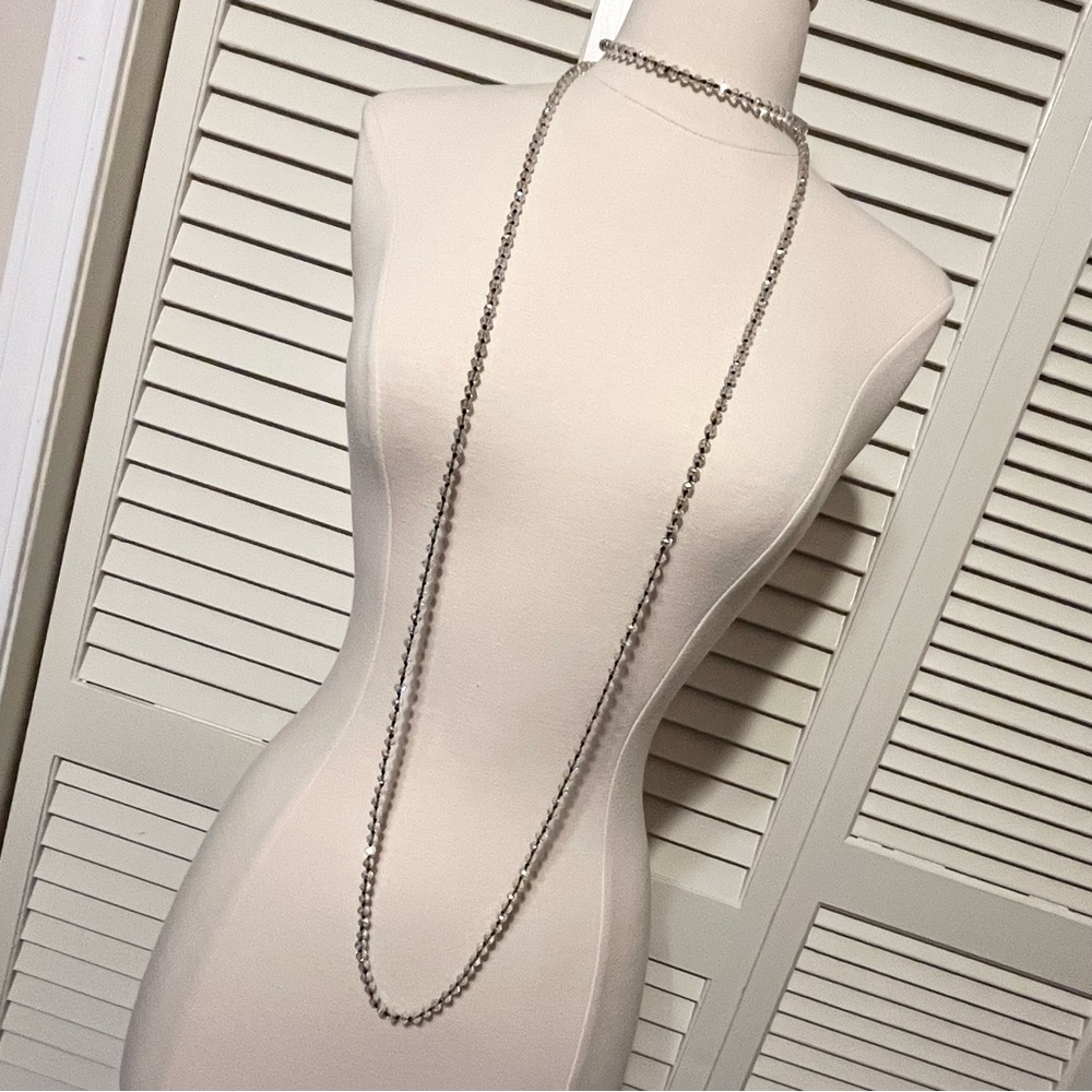 💎Sparkly long clear beaded necklace💎